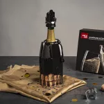 Vacu Vin Pezsgősüveg záró és kiöntő fekete