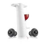 Vacu Vin Vákuumpumpa borzár 2 db dugóval fehér