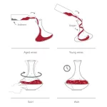 Dekantáló kancsó forgó alátéttel Design, Kristály üveg