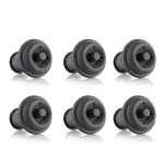 Vákuumdugó borzárhoz 6 db-os szürke-fekete