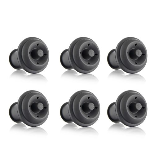 Vákuumdugó borzárhoz 6 db-os szürke-fekete