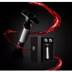 Vacu Vin Vákuumpumpa borzár 2 db dugóval inox Elegant csomag rozsdamentes acél
