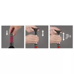 Vacu Vin Vákuumpumpa borzár 2 db dugóval inox Elegant csomag rozsdamentes acél