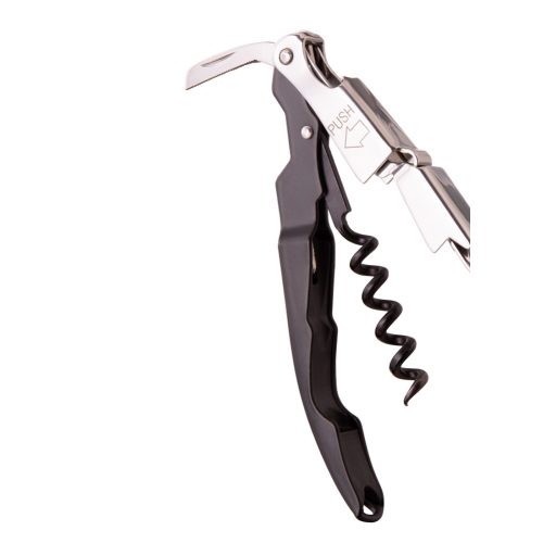 Dugóhúzó 2 lépcsős push Fóliavágóval és üvegnyitóval