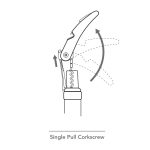 Dugóhúzó 2 lépcsős push Fóliavágóval és üvegnyitóval